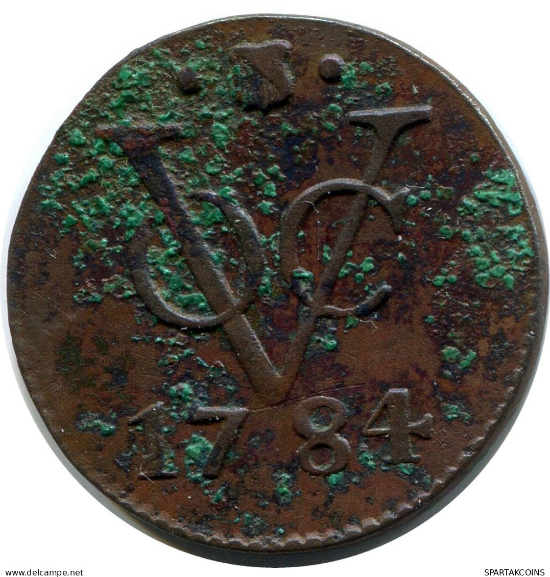 1784 UTRECHT VOC DUIT INDES NÉERLANDAIS NETHERLANDS Koloniale Münze #VOC1489.11.F.A - Niederländisch-Indien