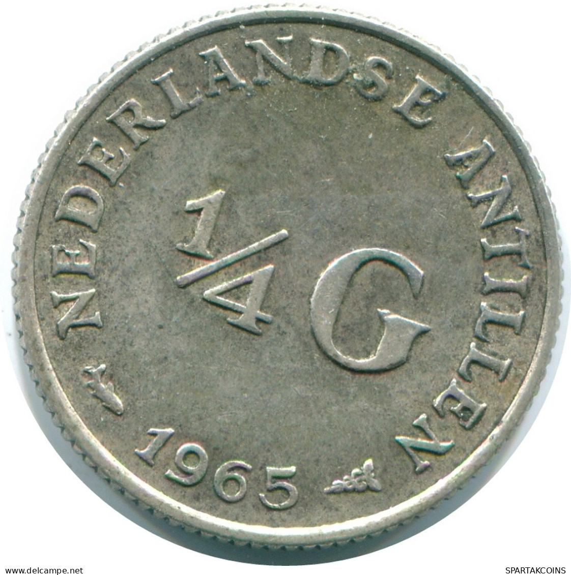 1/4 GULDEN 1965 NETHERLANDS ANTILLES SILVER Colonial Coin #NL11360.4.U.A - Nederlandse Antillen