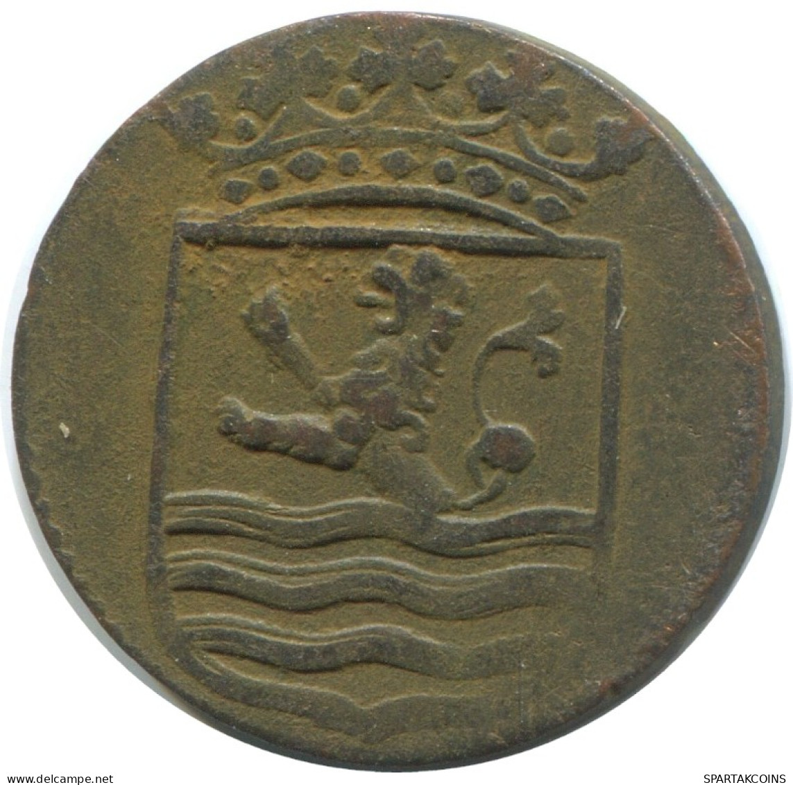 1765 ZEALAND VOC DUIT NETHERLANDS INDIES NEW YORK COLONIAL PENNY #AE717.16.U.A - Niederländisch-Indien