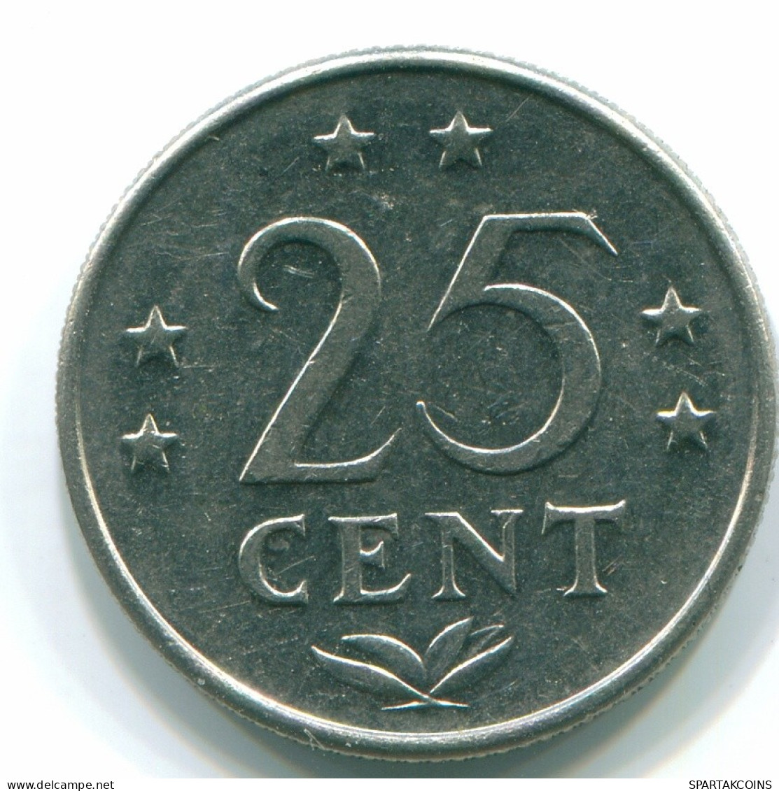 25 CENTS 1971 ANTILLAS NEERLANDESAS Nickel Colonial Moneda #S11518.E.A - Nederlandse Antillen