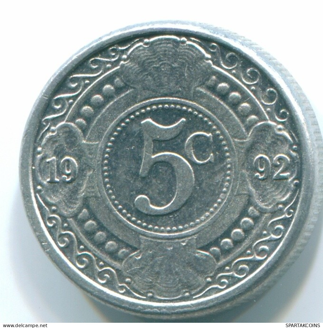 5 CENTS 1992 ANTILLES NÉERLANDAISES Aluminium Colonial Pièce #S13719.F.A - Nederlandse Antillen