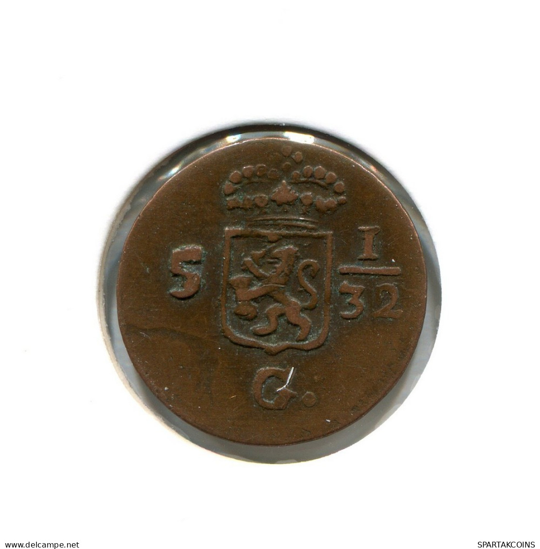 1808 BATAVIA VOC 1/2 DUIT INDES NÉERLANDAIS NETHERLANDS Koloniale Münze #VOC2128.10.F.A - Niederländisch-Indien