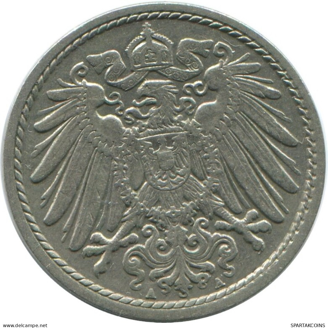 5 PFENNIG 1910 A DEUTSCHLAND Münze GERMANY #AE681.D.A - 5 Pfennig