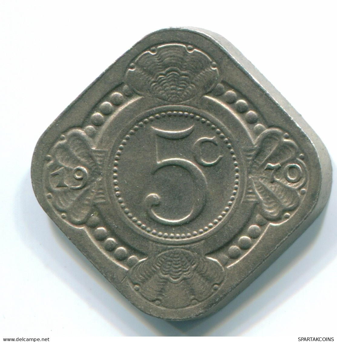 5 CENTS 1970 ANTILLAS NEERLANDESAS Nickel Colonial Moneda #S12499.E.A - Antilles Néerlandaises