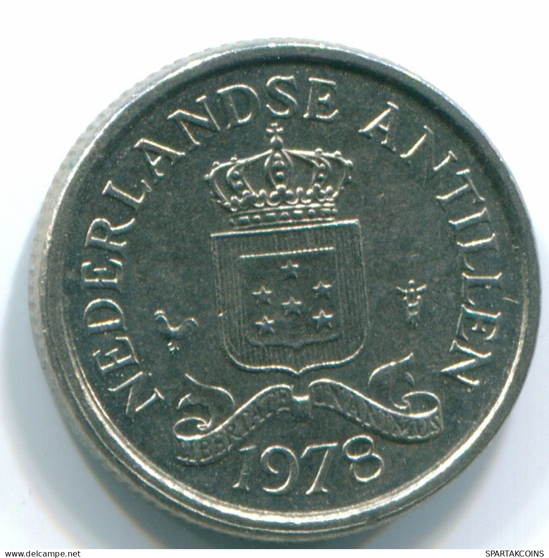 10 CENTS 1978 NETHERLANDS ANTILLES Nickel Colonial Coin #S13548.U.A - Nederlandse Antillen