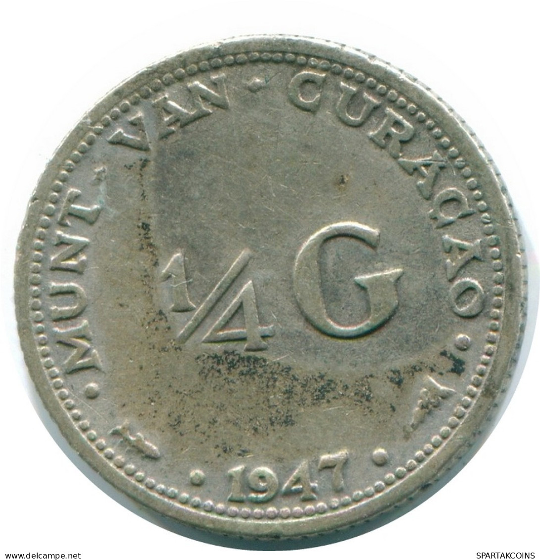 1/4 GULDEN 1947 CURACAO NIEDERLANDE SILBER Koloniale Münze #NL10826.4.D.A - Curaçao