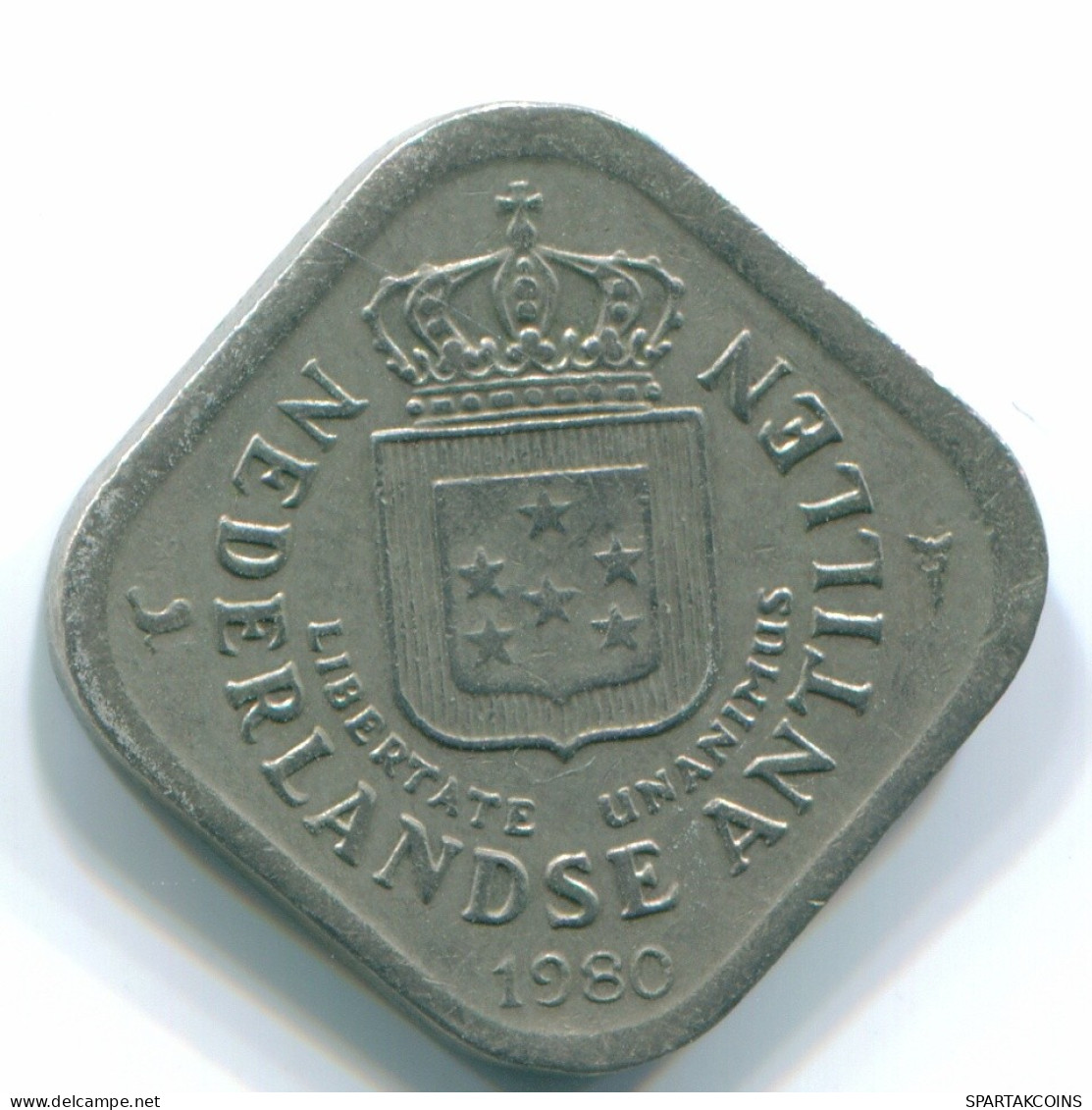 5 CENTS 1980 ANTILLAS NEERLANDESAS Nickel Colonial Moneda #S12314.E.A - Nederlandse Antillen