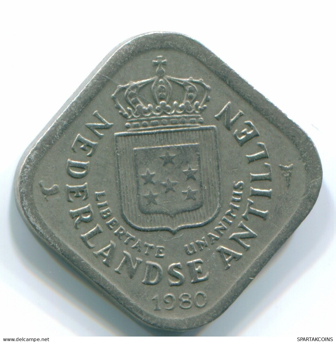 5 CENTS 1980 ANTILLAS NEERLANDESAS Nickel Colonial Moneda #S12314.E.A - Netherlands Antilles