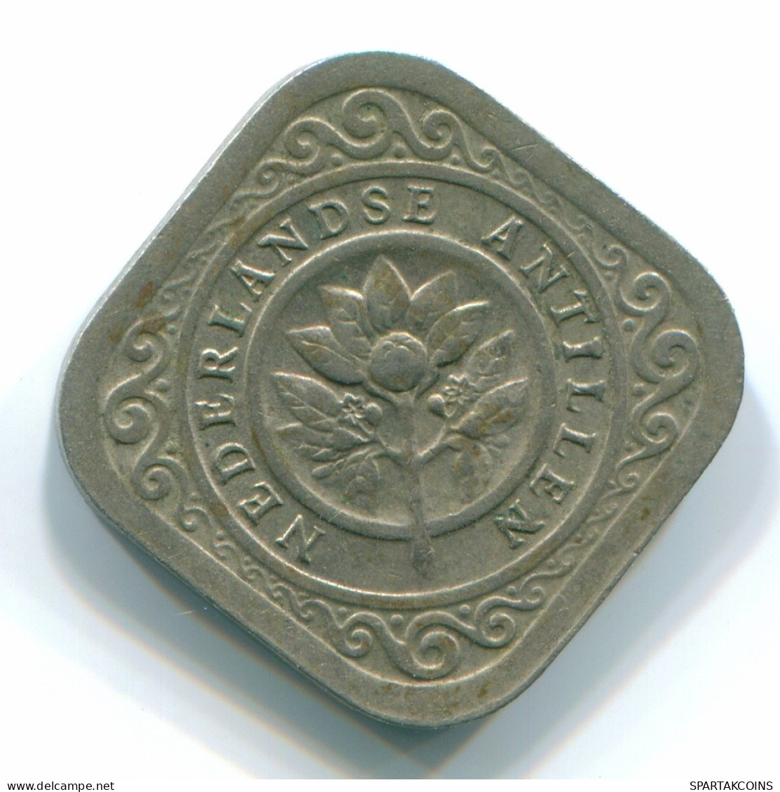 5 CENTS 1967 NETHERLANDS ANTILLES Nickel Colonial Coin #S12470.U.A - Nederlandse Antillen