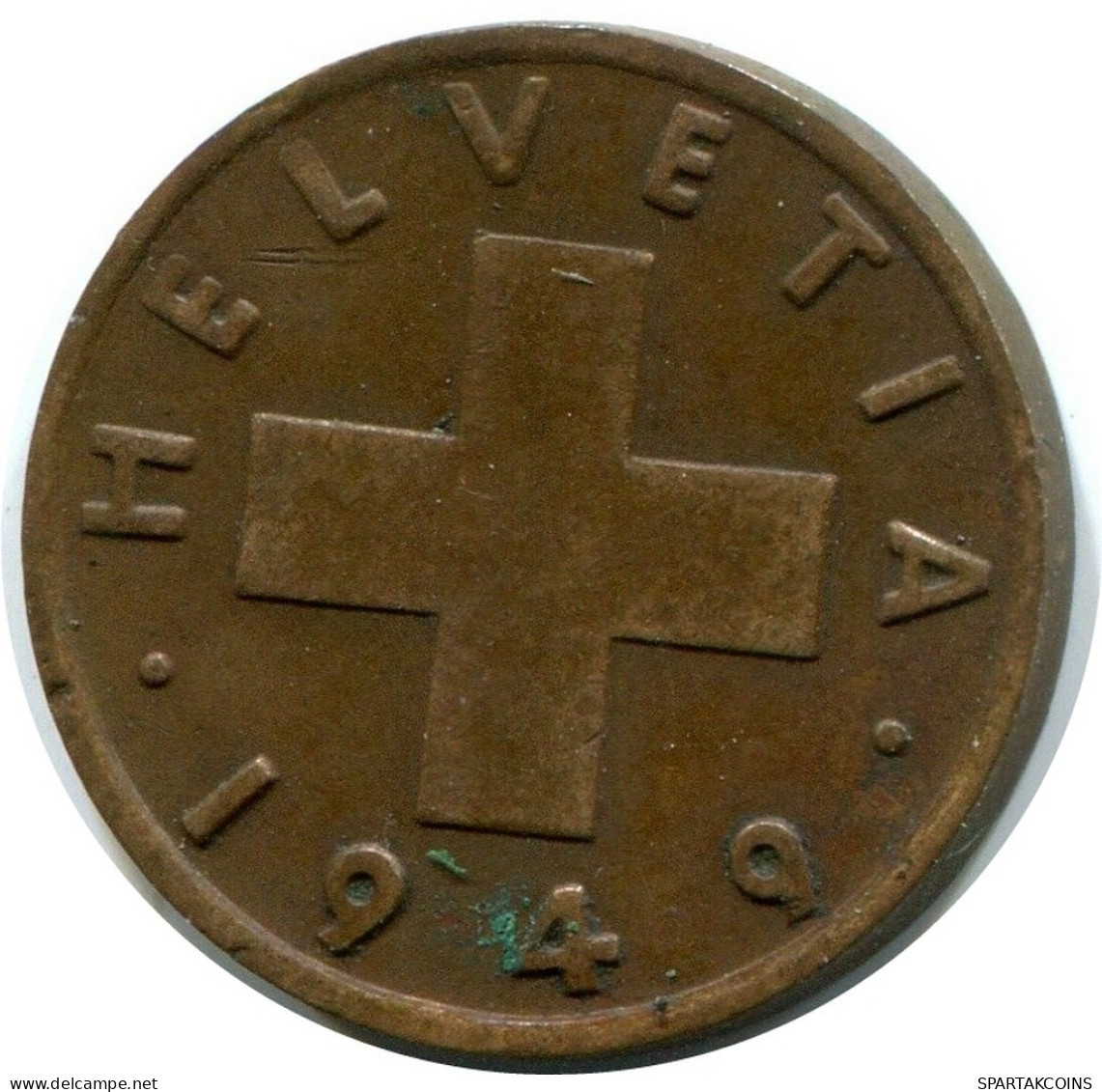 1 RAPPEN 1949 B SCHWEIZ SWITZERLAND Münze #AY101.3.D.A - Andere & Zonder Classificatie
