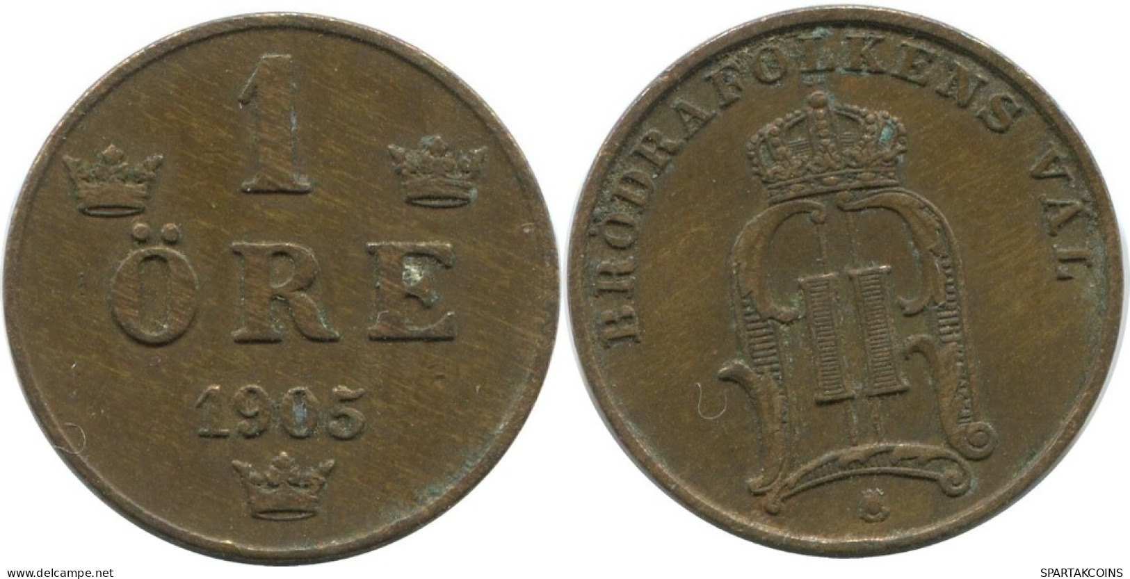 1 ORE 1905 SCHWEDEN SWEDEN Münze #AD355.2.D.A - Zweden