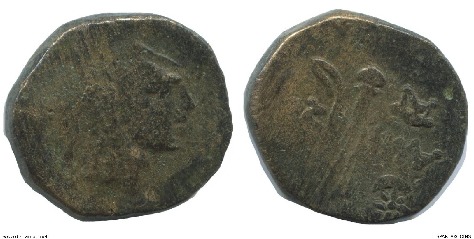THESSALONICA IN MACEDONIA AE ARTEMIS BOW & QUIVER 8.5g/21mm #AF779.25.F.A - Greek