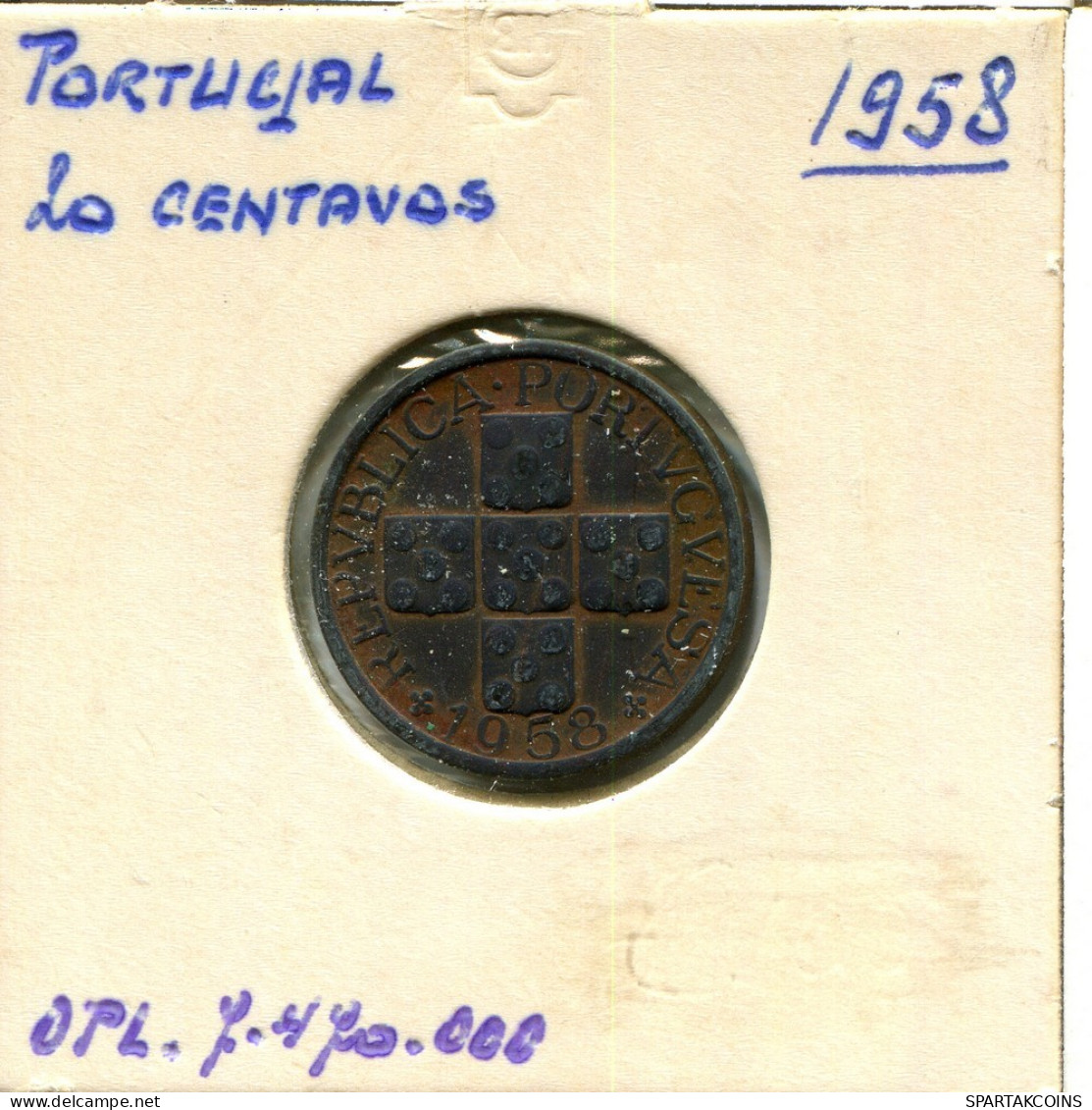 20 CENTAVOS 1958 PORTUGAL Coin #AT279.U.A - Portogallo