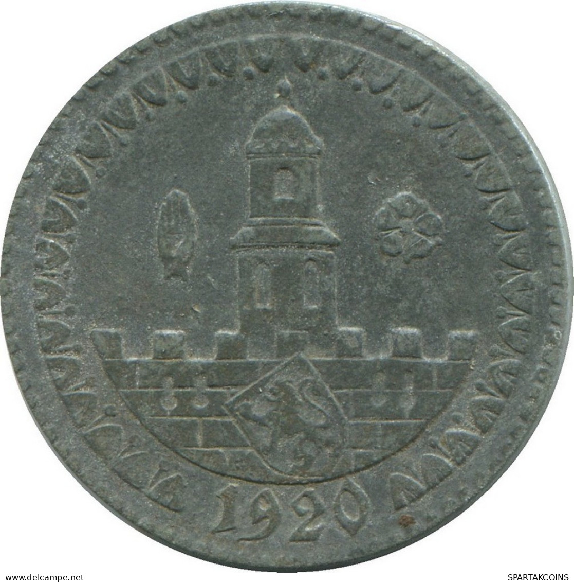 50 PFENNIG 1920 ALTENBURG GERMANY Coin #DE10518.6.U.A - 50 Rentenpfennig & 50 Reichspfennig
