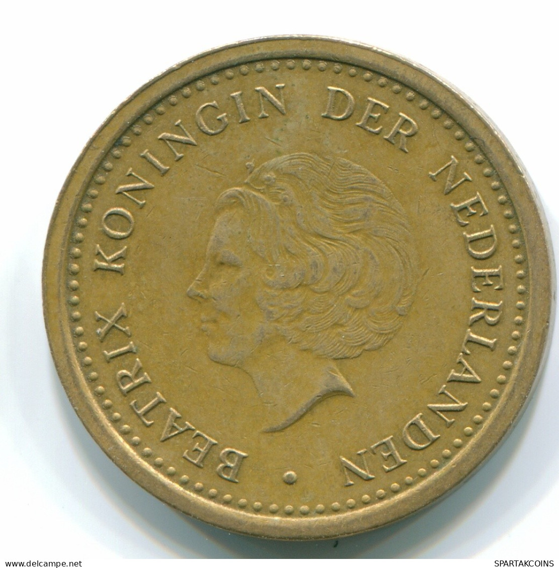 1 GULDEN 1991 NETHERLANDS ANTILLES Aureate Steel Colonial Coin #S12117.U.A - Niederländische Antillen