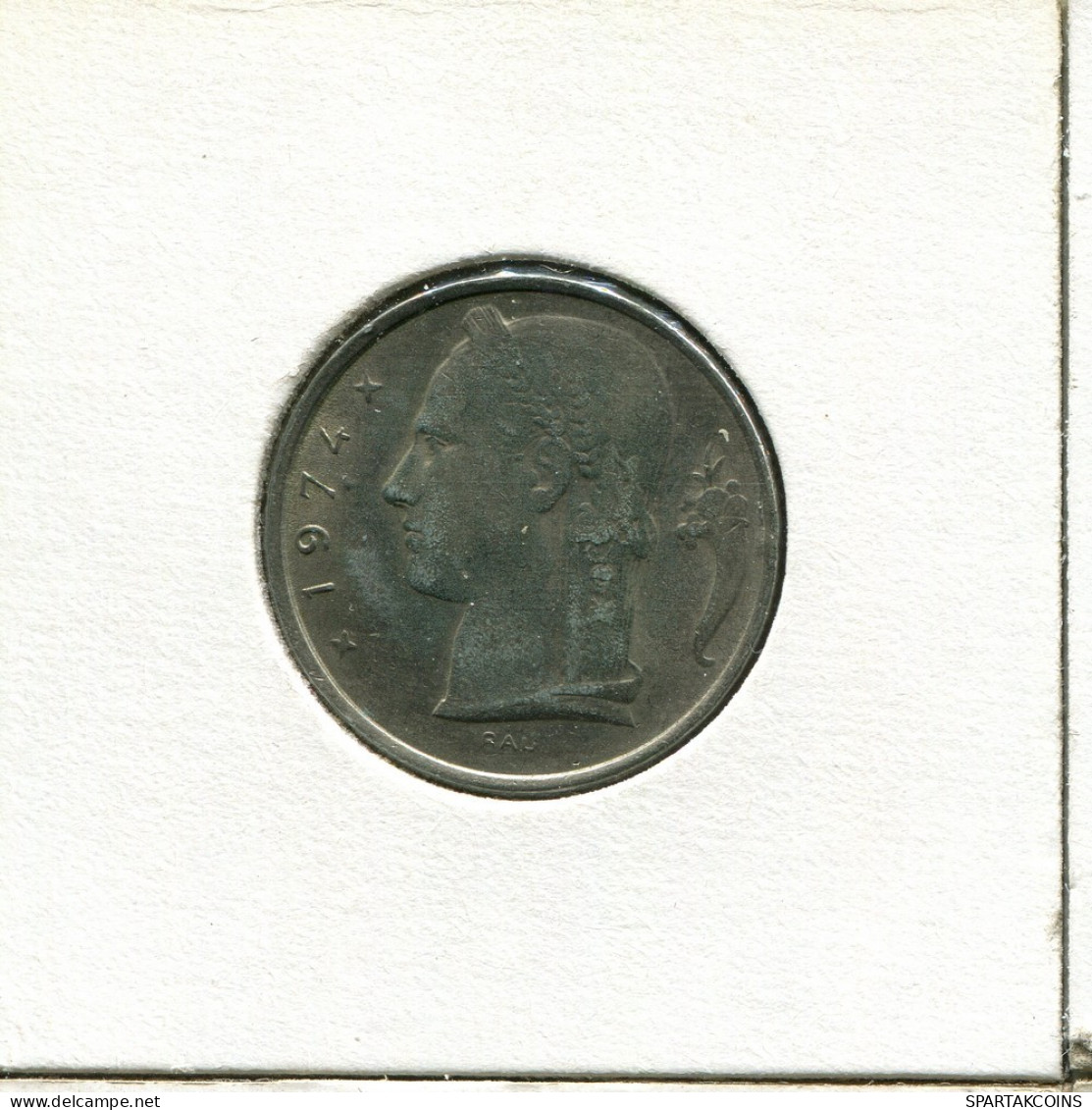 5 FRANCS 1974 FRENCH Text BELGIUM Coin #AU051.U.A - 5 Frank