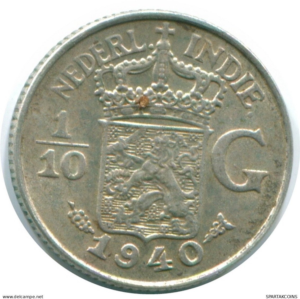 1/10 GULDEN 1940 INDIAS ORIENTALES DE LOS PAÍSES BAJOS PLATA #NL13542.3.E.A - Indes Néerlandaises