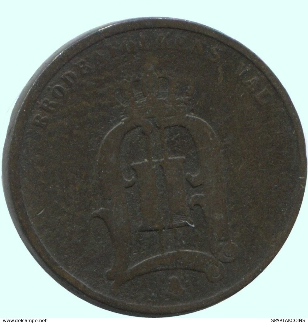 2 ORE 1875 SUÈDE SWEDEN Pièce #AC888.2.F.A - Suède