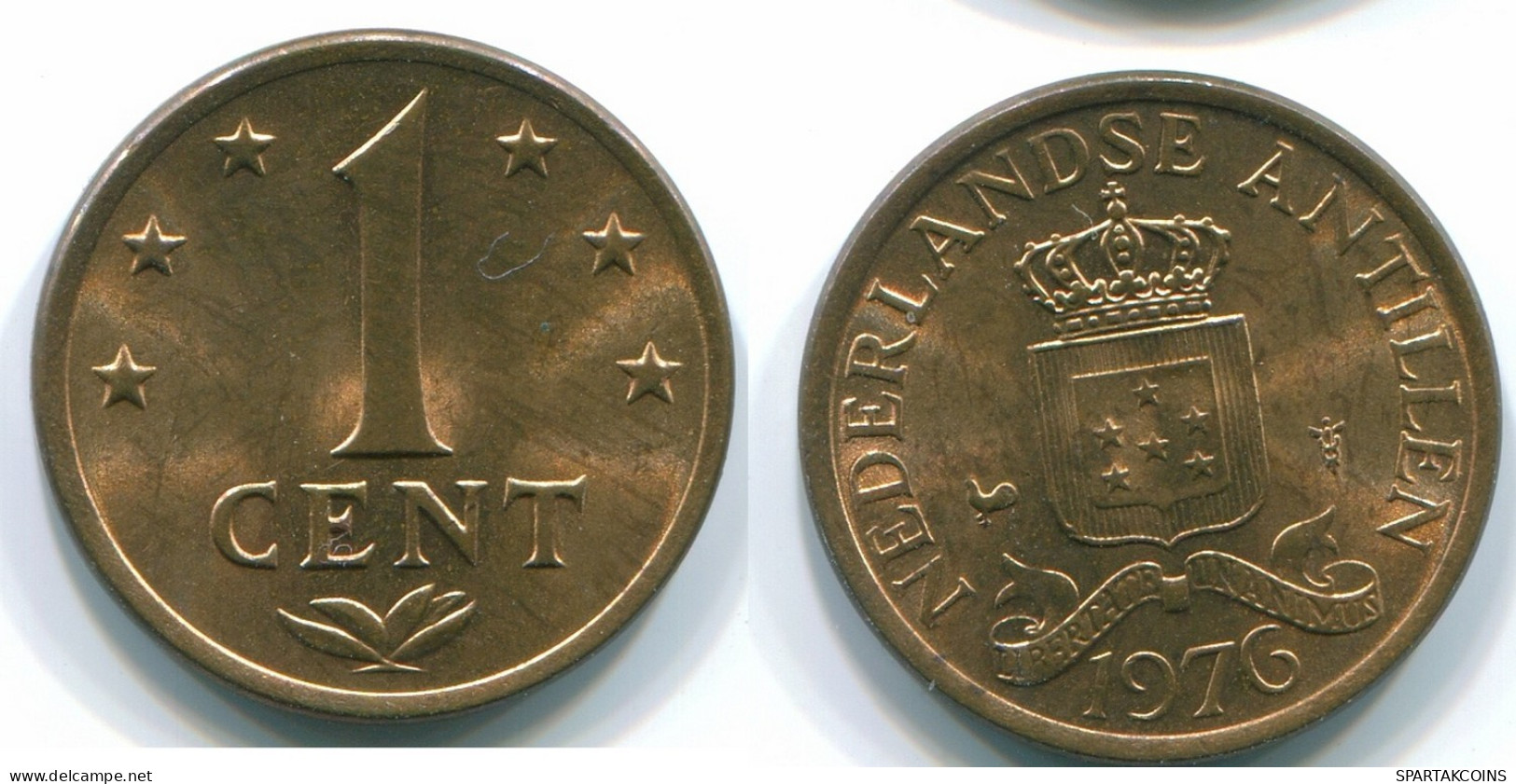 1 CENT 1976 NIEDERLÄNDISCHE ANTILLEN Bronze Koloniale Münze #S10698.D.A - Niederländische Antillen