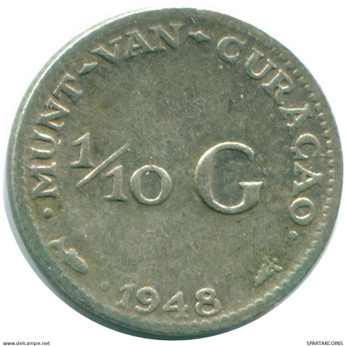 1/10 GULDEN 1948 CURACAO NEERLANDÉS NETHERLANDS PLATA #NL11947.3.E.A - Curacao