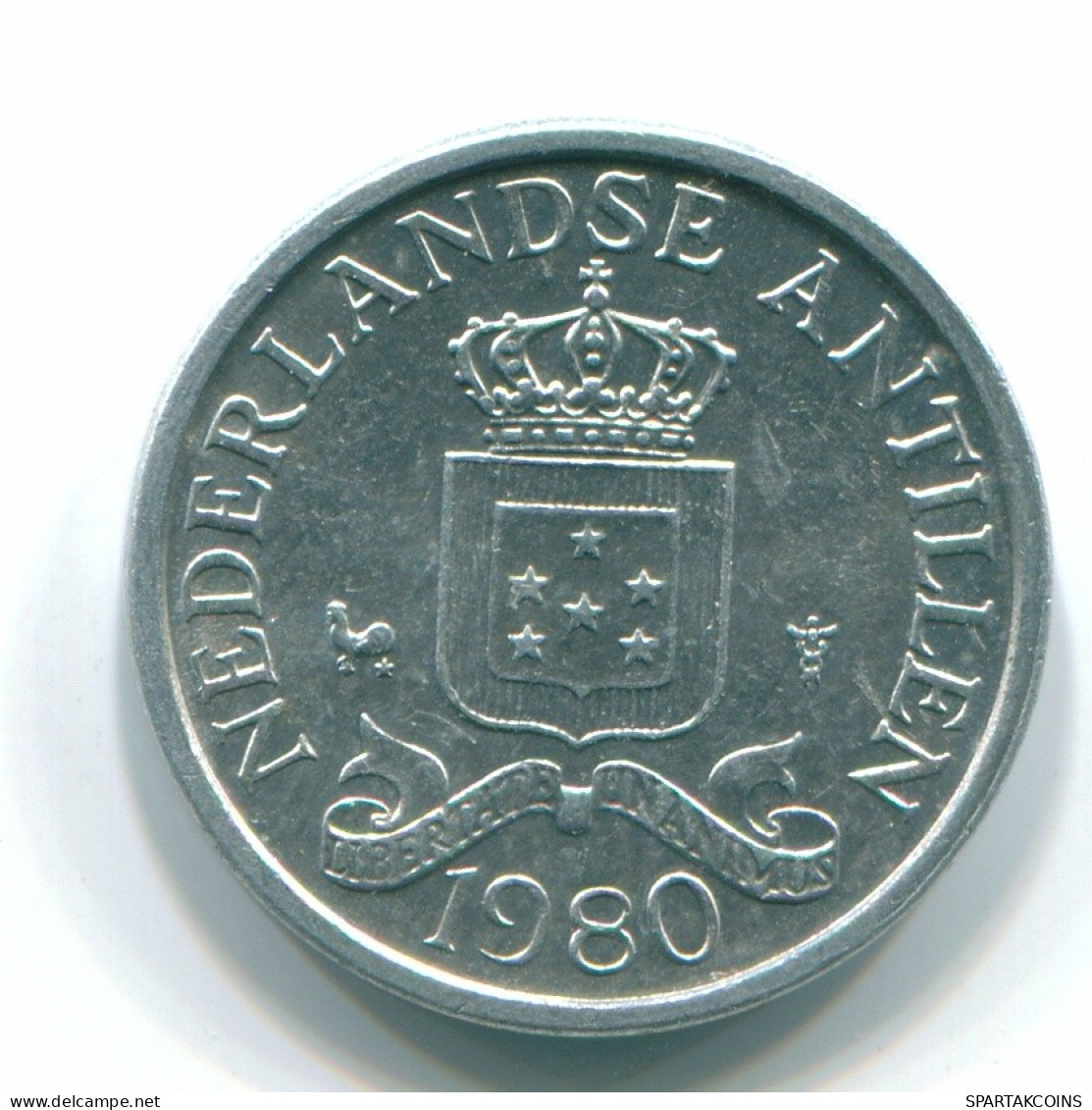 1 CENT 1980 ANTILLAS NEERLANDESAS Aluminium Colonial Moneda #S11190.E.A - Antille Olandesi