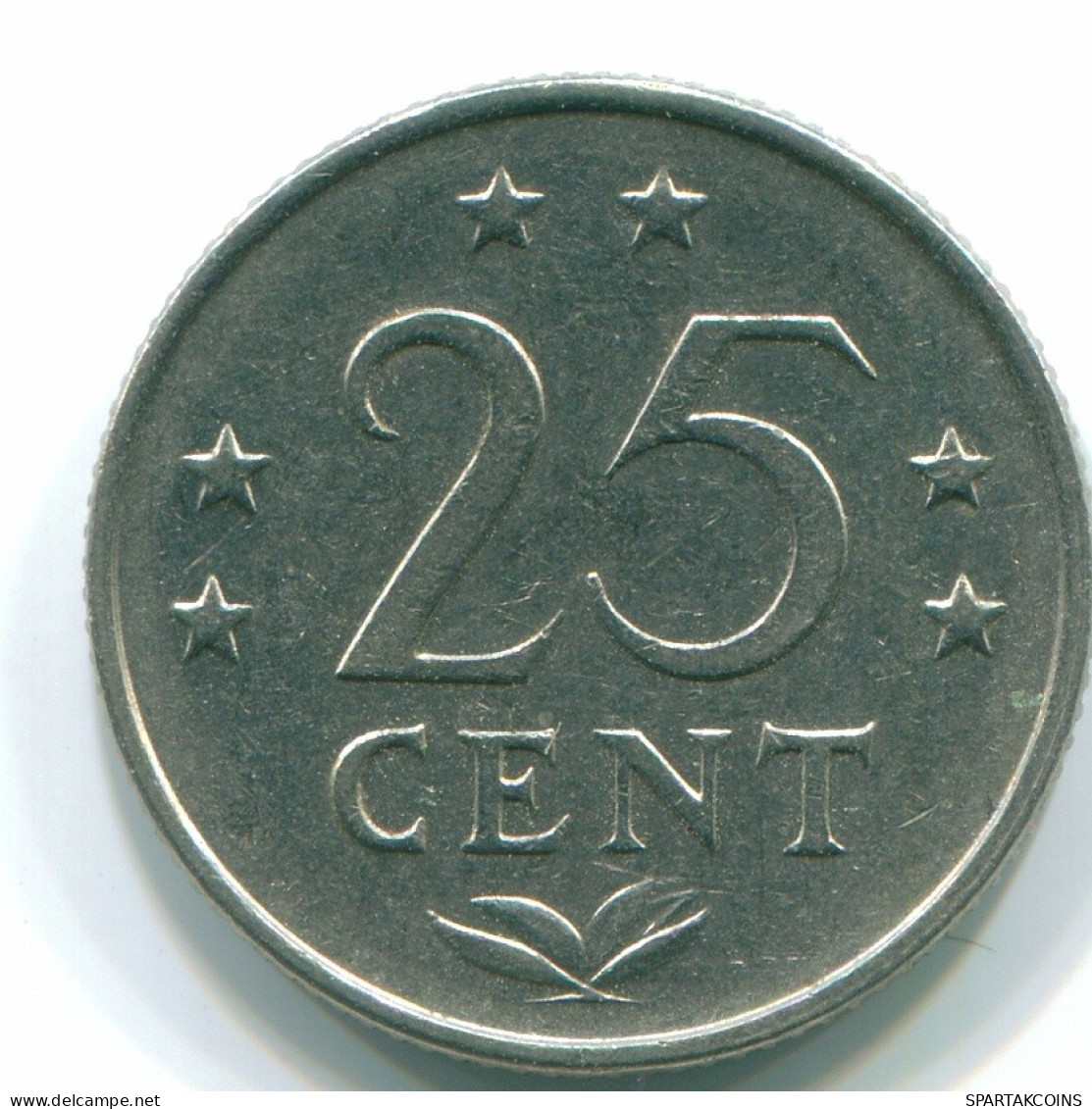 25 CENTS 1971 NIEDERLÄNDISCHE ANTILLEN Nickel Koloniale Münze #S11517.D.A - Niederländische Antillen