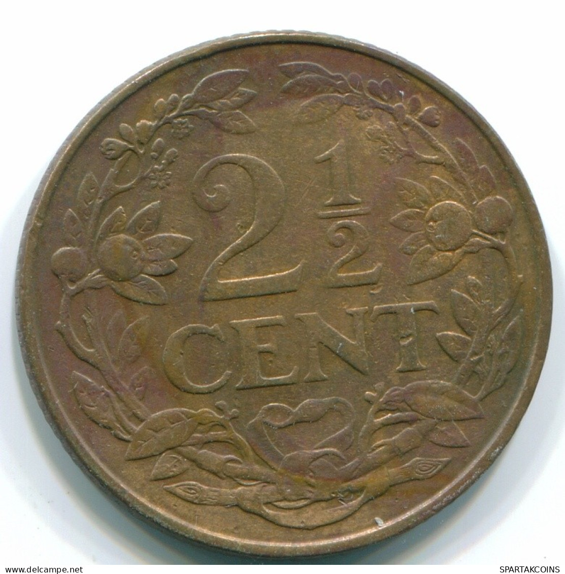 2 1/2 CENT 1965 CURACAO NÉERLANDAIS NETHERLANDS Bronze Colonial Pièce #S10191.F.A - Curaçao