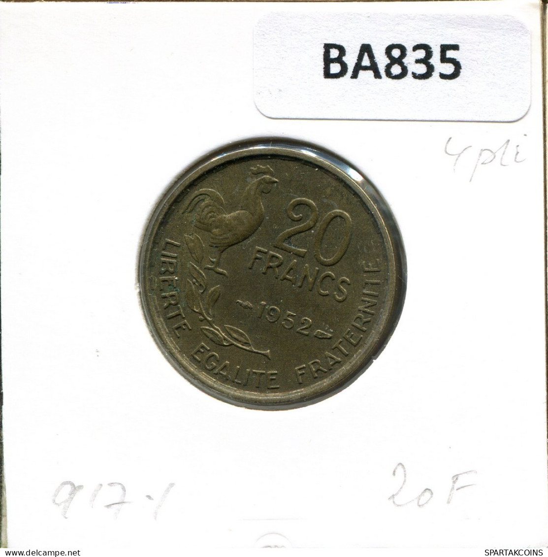 20 FRANCS 1952 FRANCE Pièce Française #BA835.F.A - 20 Francs