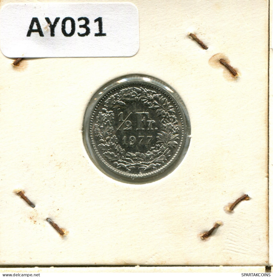 1/2 FRANC 1977 SWITZERLAND Coin #AY031.3.U.A - Otros & Sin Clasificación