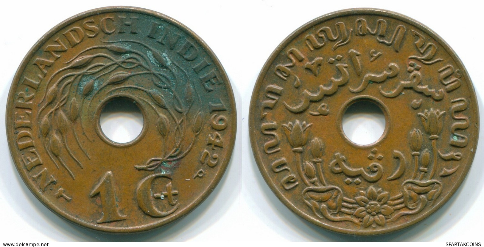 1 CENT 1942 NIEDERLANDE OSTINDIEN INDONESISCH Bronze Koloniale Münze #S10310.D.A - Niederländisch-Indien