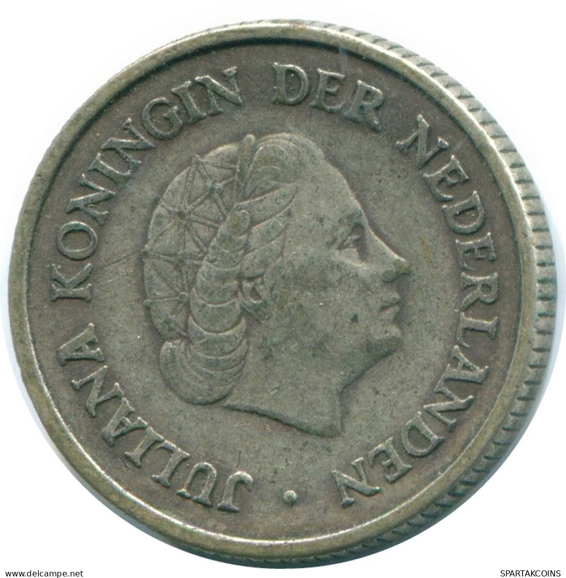 1/4 GULDEN 1954 NETHERLANDS ANTILLES SILVER Colonial Coin #NL10892.4.U.A - Antille Olandesi