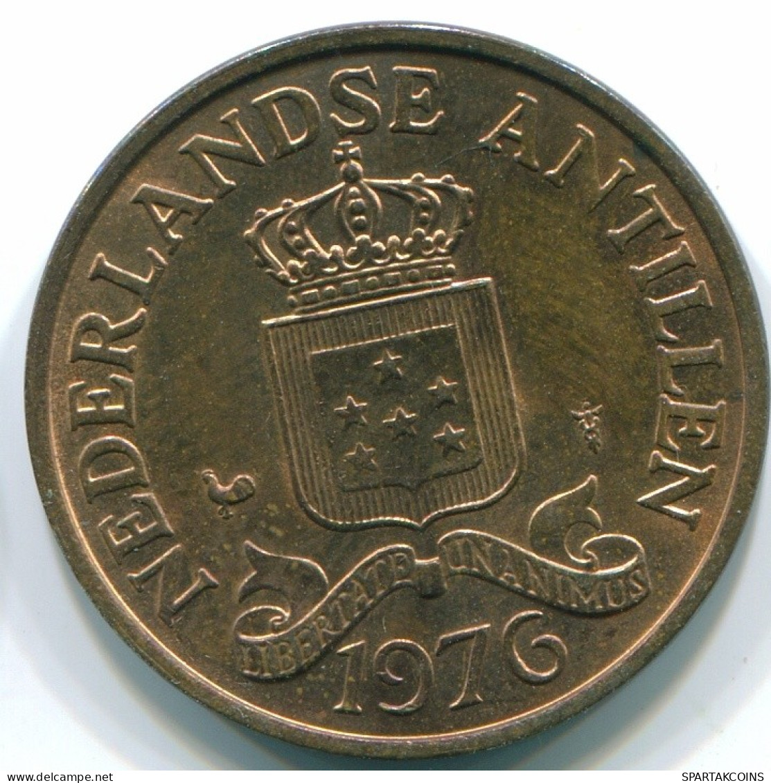 2 1/2 CENT 1976 ANTILLES NÉERLANDAISES Bronze Colonial Pièce #S10531.F.A - Antille Olandesi