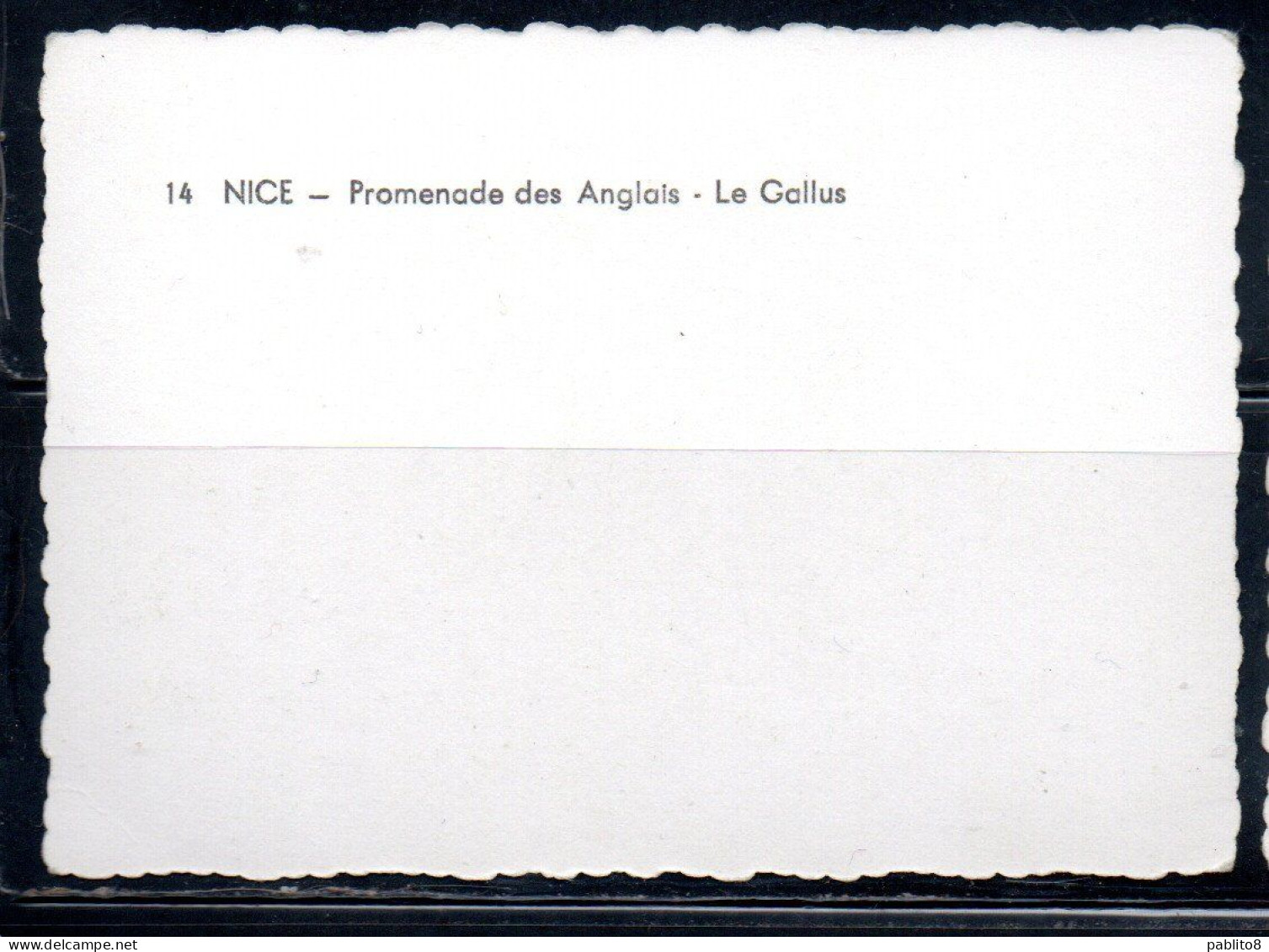 FRANCE FRANCIA NICE PROMENADE SE ANGLAIS LE GALLLUS CARTE CARD CARTOLINA UNUSED NUOVA - Sonstige & Ohne Zuordnung