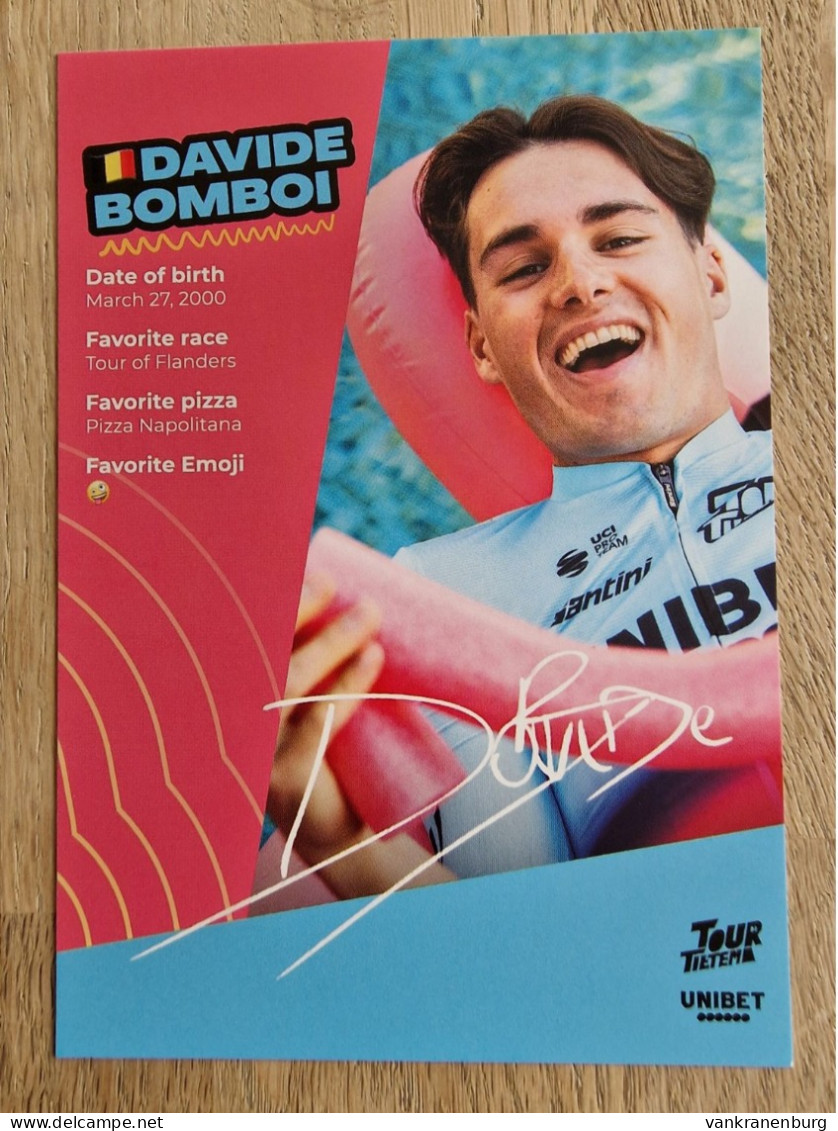 Card Davide Bomboi - Team Tour De Tietema-Unibet - 2024 - Cycling - Cyclisme - Ciclismo - Wielrennen - Radsport