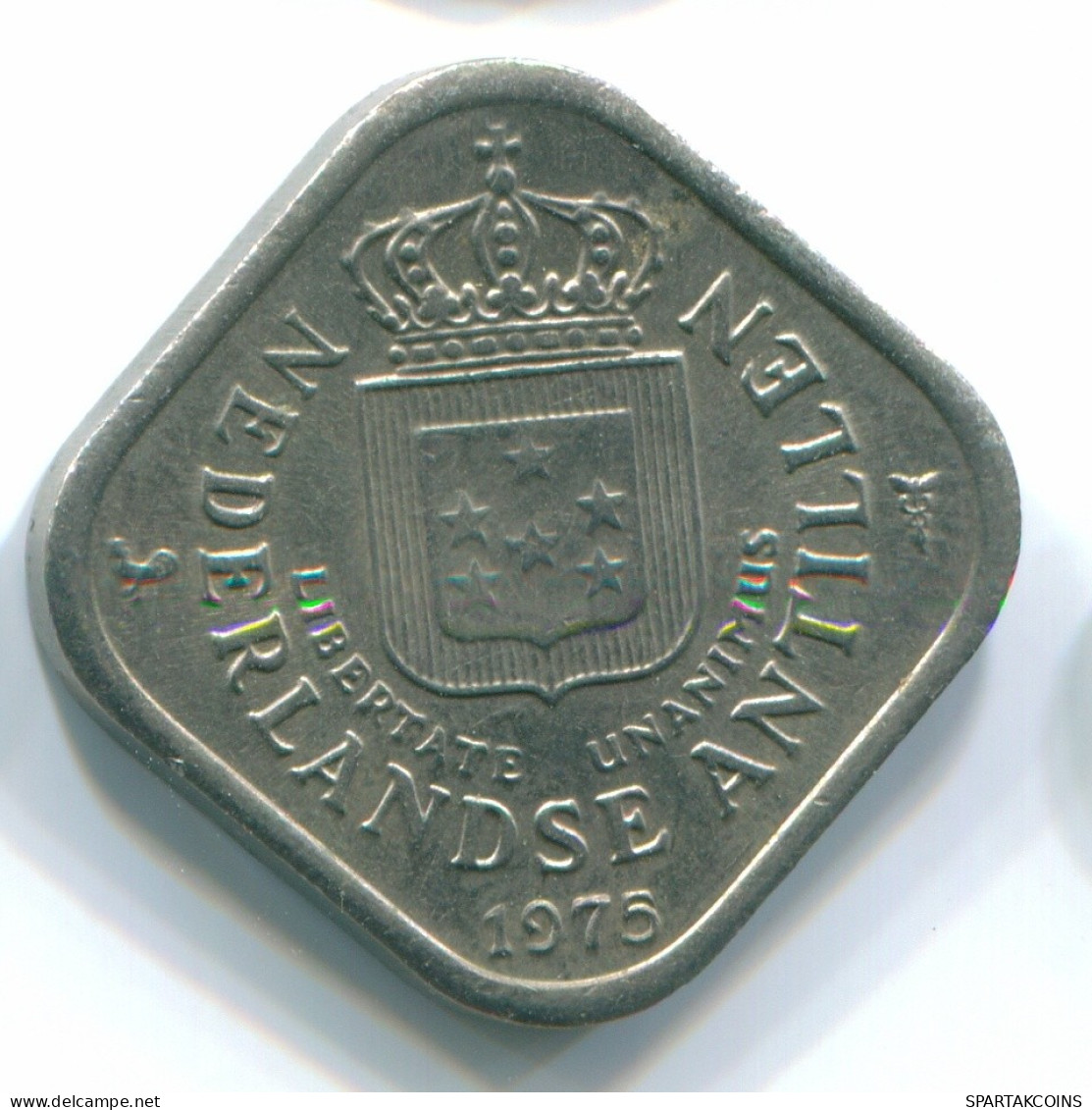 5 CENTS 1975 NETHERLANDS ANTILLES Nickel Colonial Coin #S12253.U.A - Netherlands Antilles