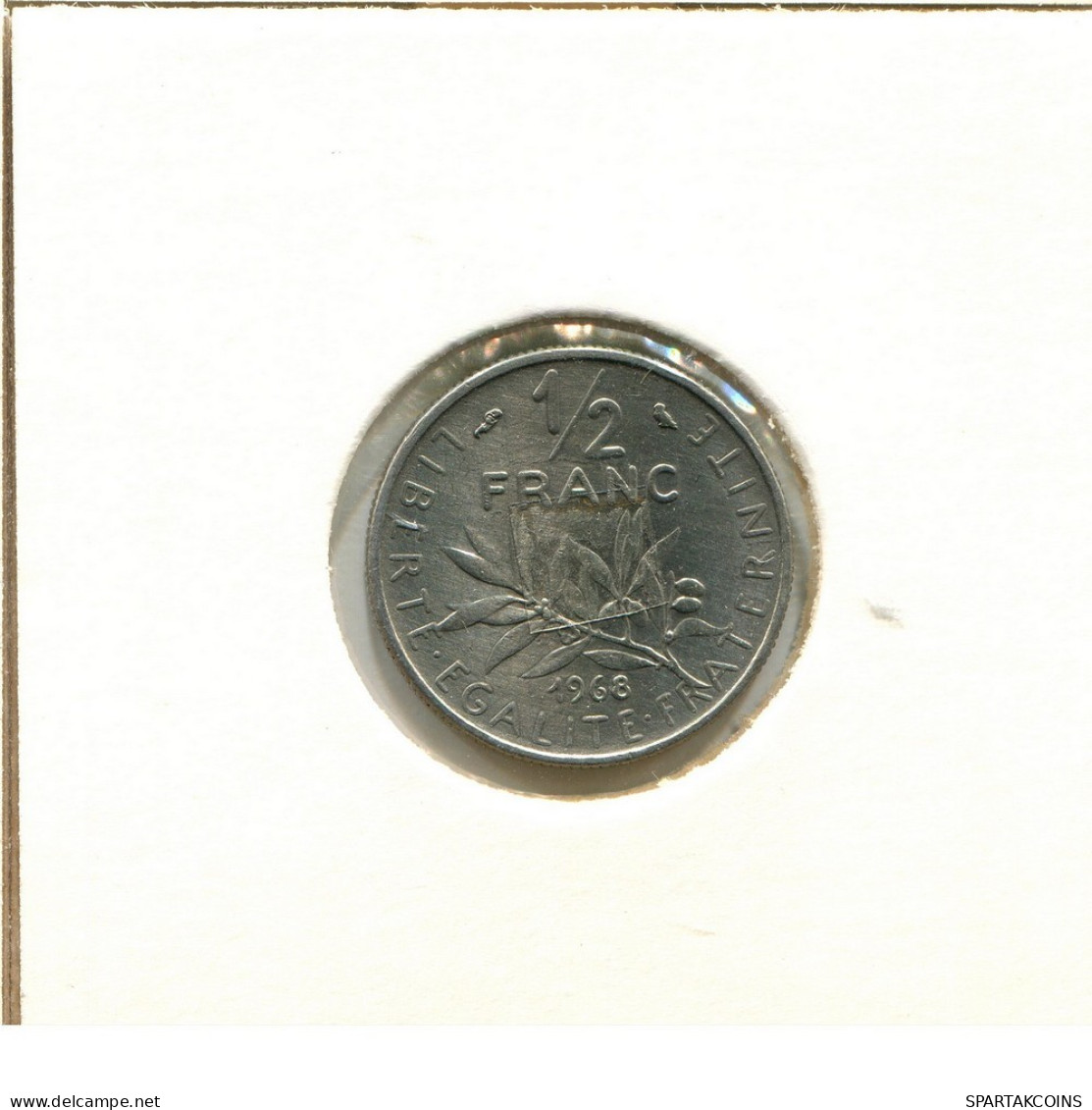 1/2 FRANC 1968 FRANCIA FRANCE Moneda #BB519.E.A - 1/2 Franc