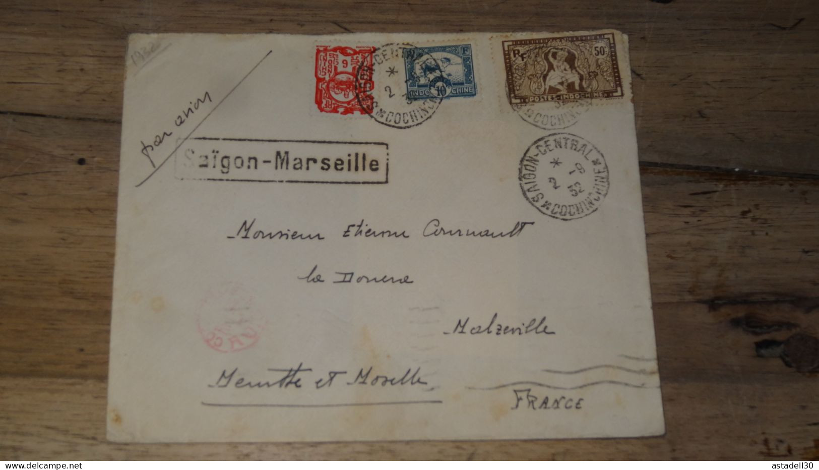 Enveloppe Indochine, Avion Saigon Marseille, Saigon 1932   ......... Boite1 ...... 240424-44 - Cartas & Documentos