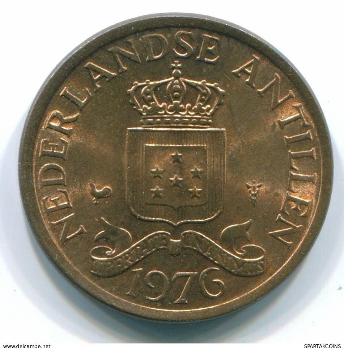 1 CENT 1976 NETHERLANDS ANTILLES Bronze Colonial Coin #S10701.U.A - Nederlandse Antillen