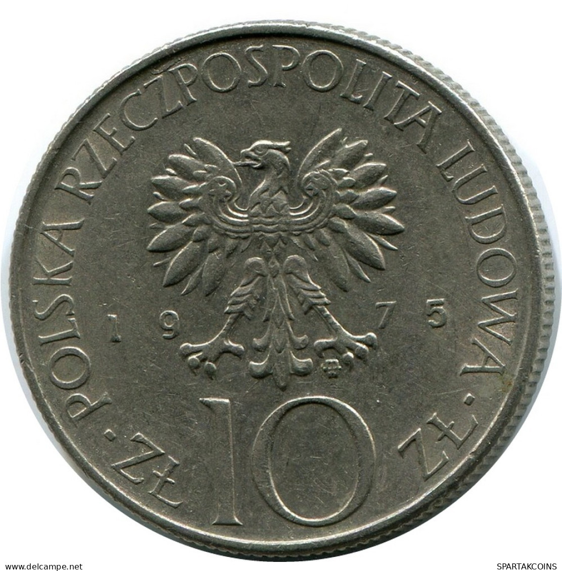 10 ZLOTYCH 1975 POLAND Coin #AR117.U.A - Polonia