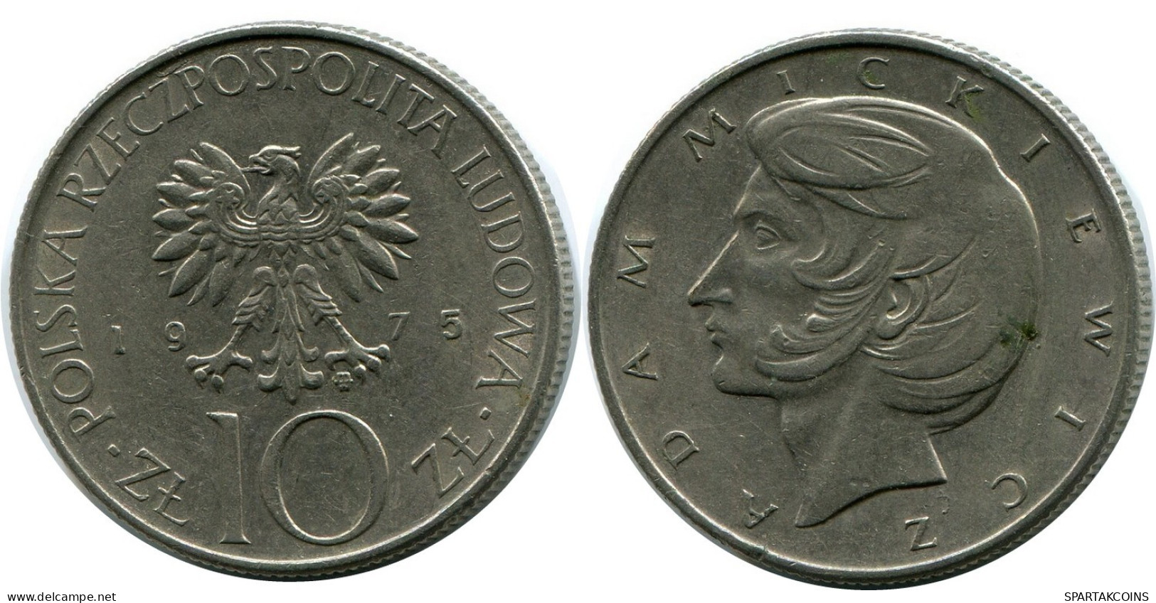 10 ZLOTYCH 1975 POLAND Coin #AR117.U.A - Poland