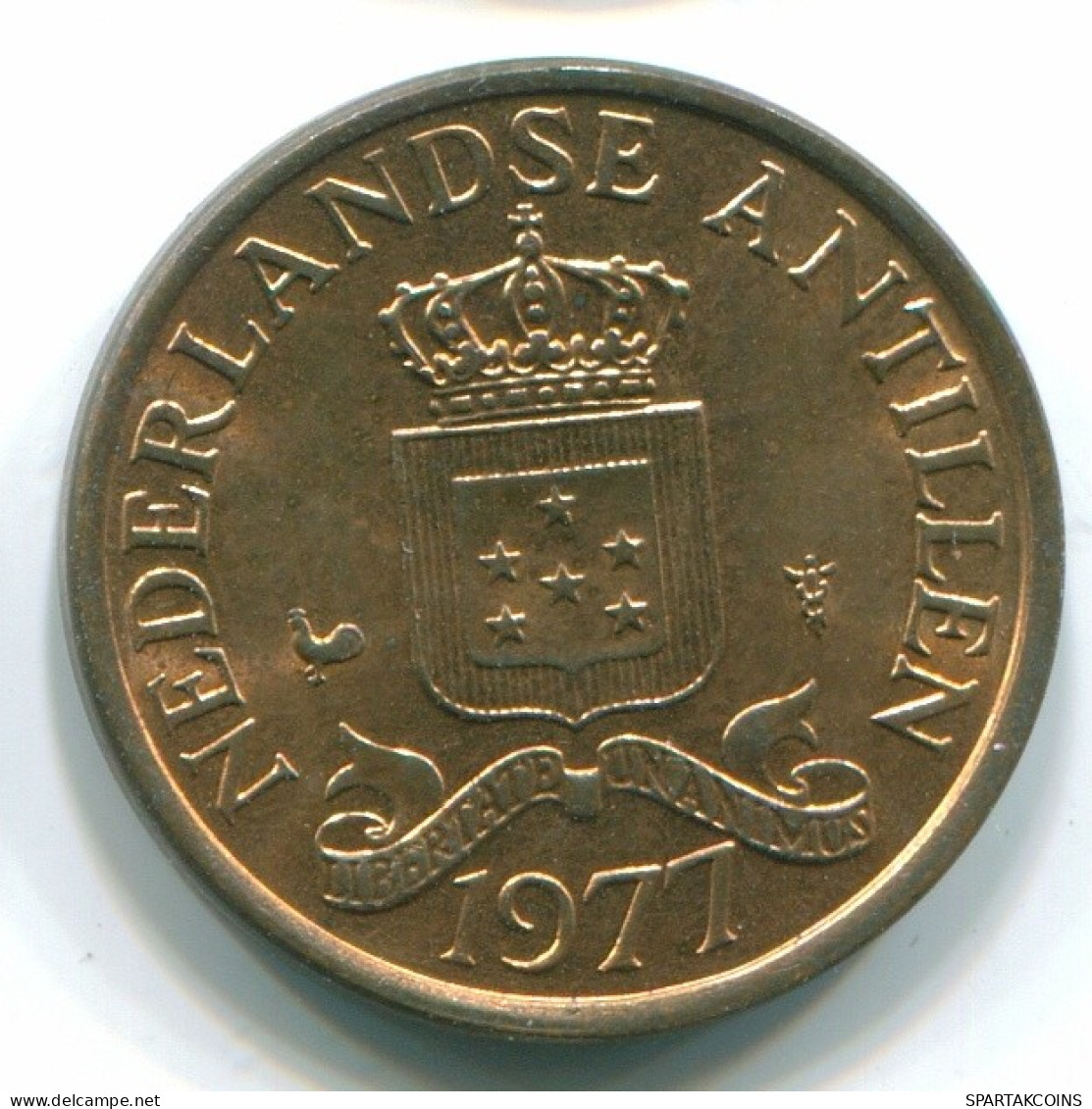 1 CENT 1977 NIEDERLÄNDISCHE ANTILLEN Bronze Koloniale Münze #S10704.D.A - Nederlandse Antillen