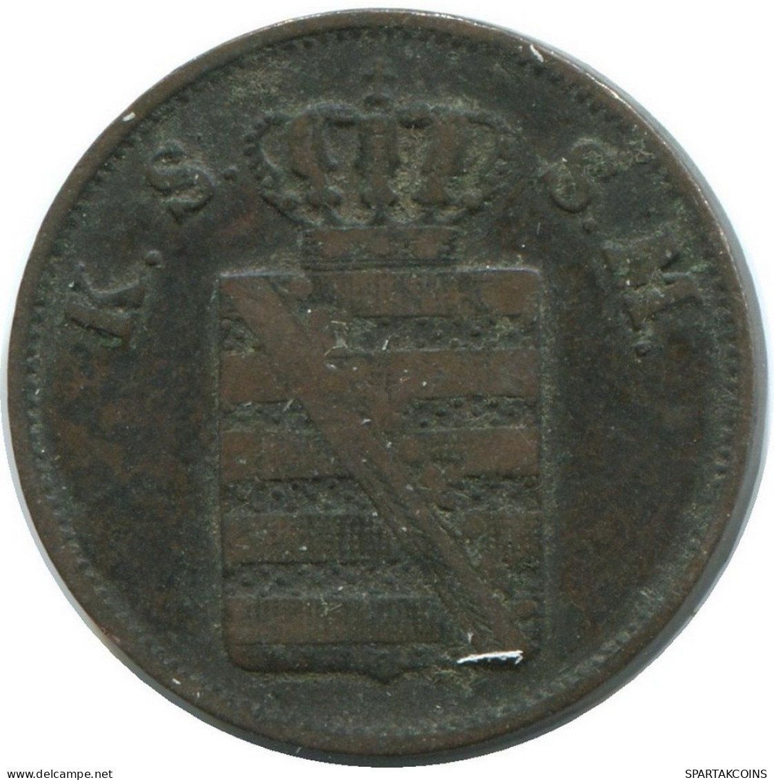 SAXONY 2 PFENNIG 1848 F Dresden Mint German States #DE10647.16.D.A - Andere & Zonder Classificatie