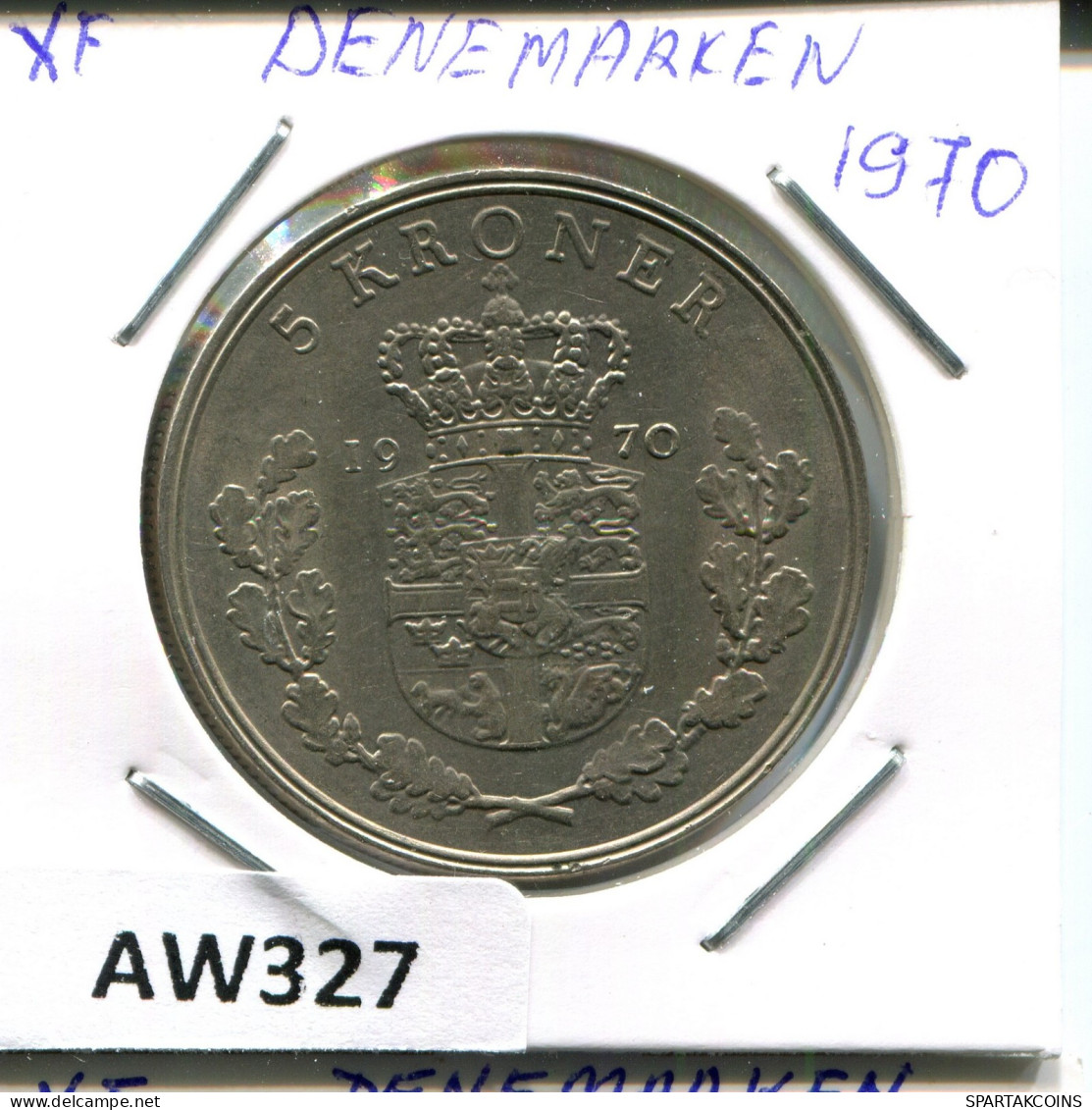 5 KRONER 1970 DINAMARCA DENMARK Moneda #AW327.E.A - Danemark