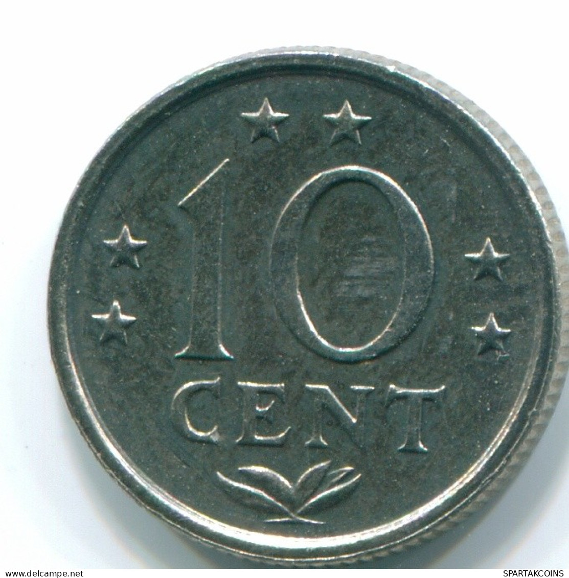 10 CENTS 1979 ANTILLES NÉERLANDAISES Nickel Colonial Pièce #S13591.F.A - Antille Olandesi