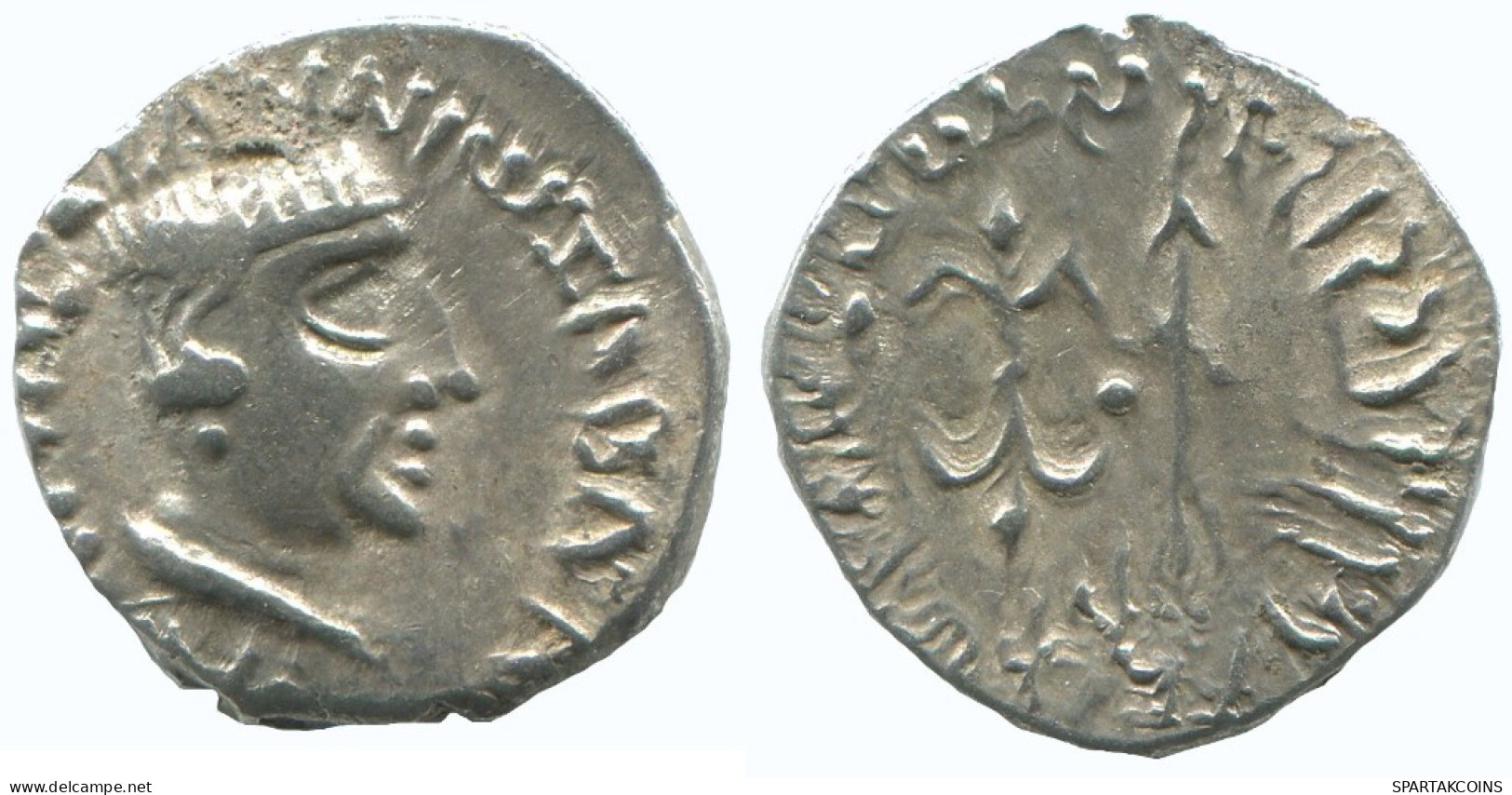 INDO-SKYTHIANS WESTERN KSHATRAPAS KING NAHAPANA AR DRACHM GREEK GRIECHISCHE Münze #AA461.40.D.A - Greek