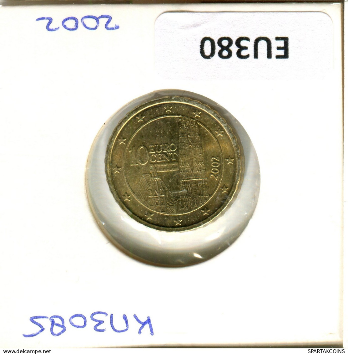10 EURO CENTS 2002 AUSTRIA Moneda #EU380.E.A - Oostenrijk