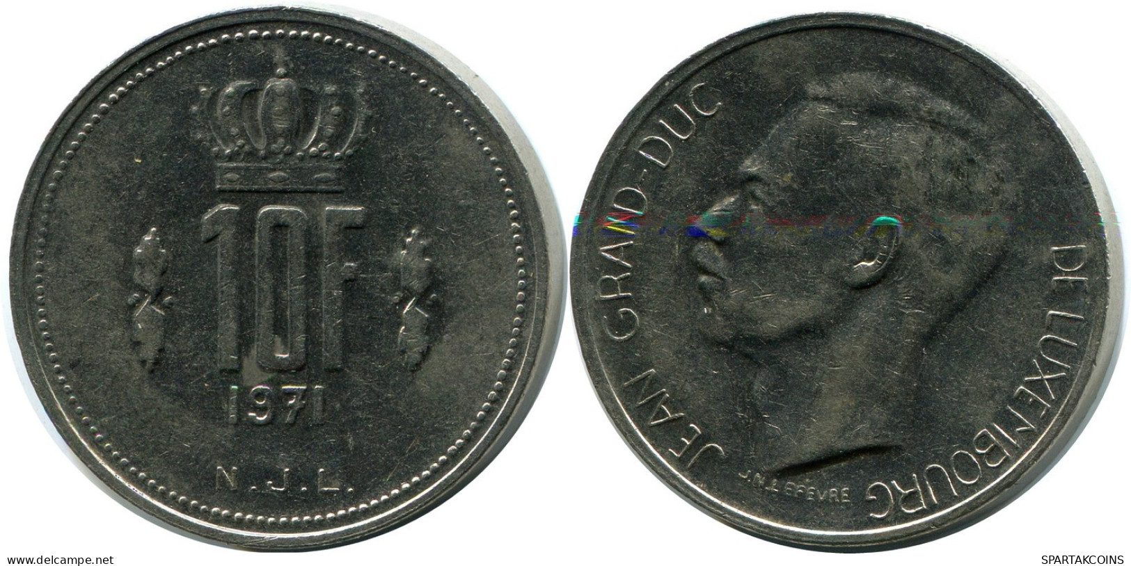 10 FRANCS 1971 LUXEMBOURG Coin #AZ418.U.A - Lussemburgo