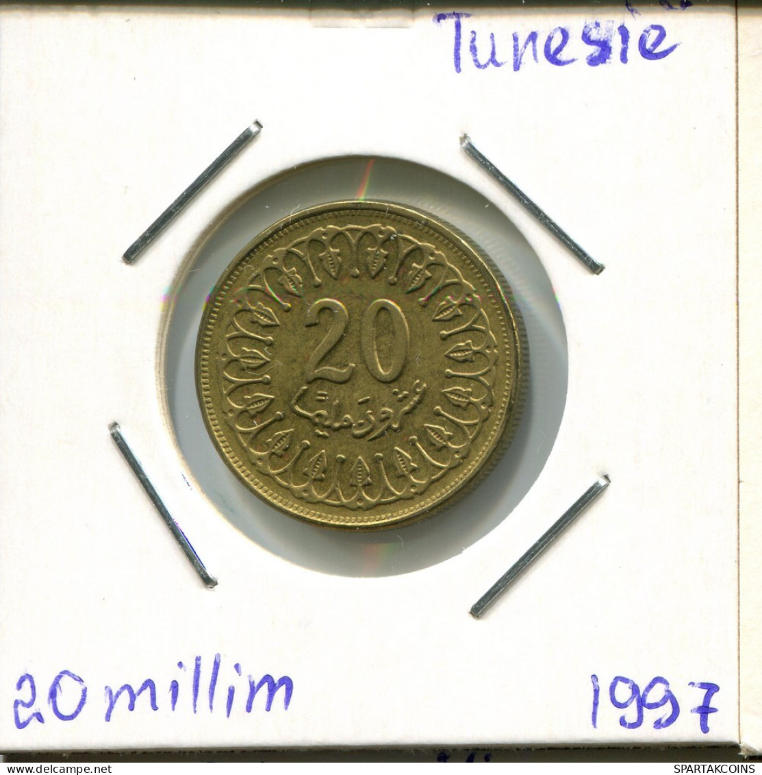 20 MILLIMES 1997 TUNISIA Coin #AP824.2.U.A - Tunesien