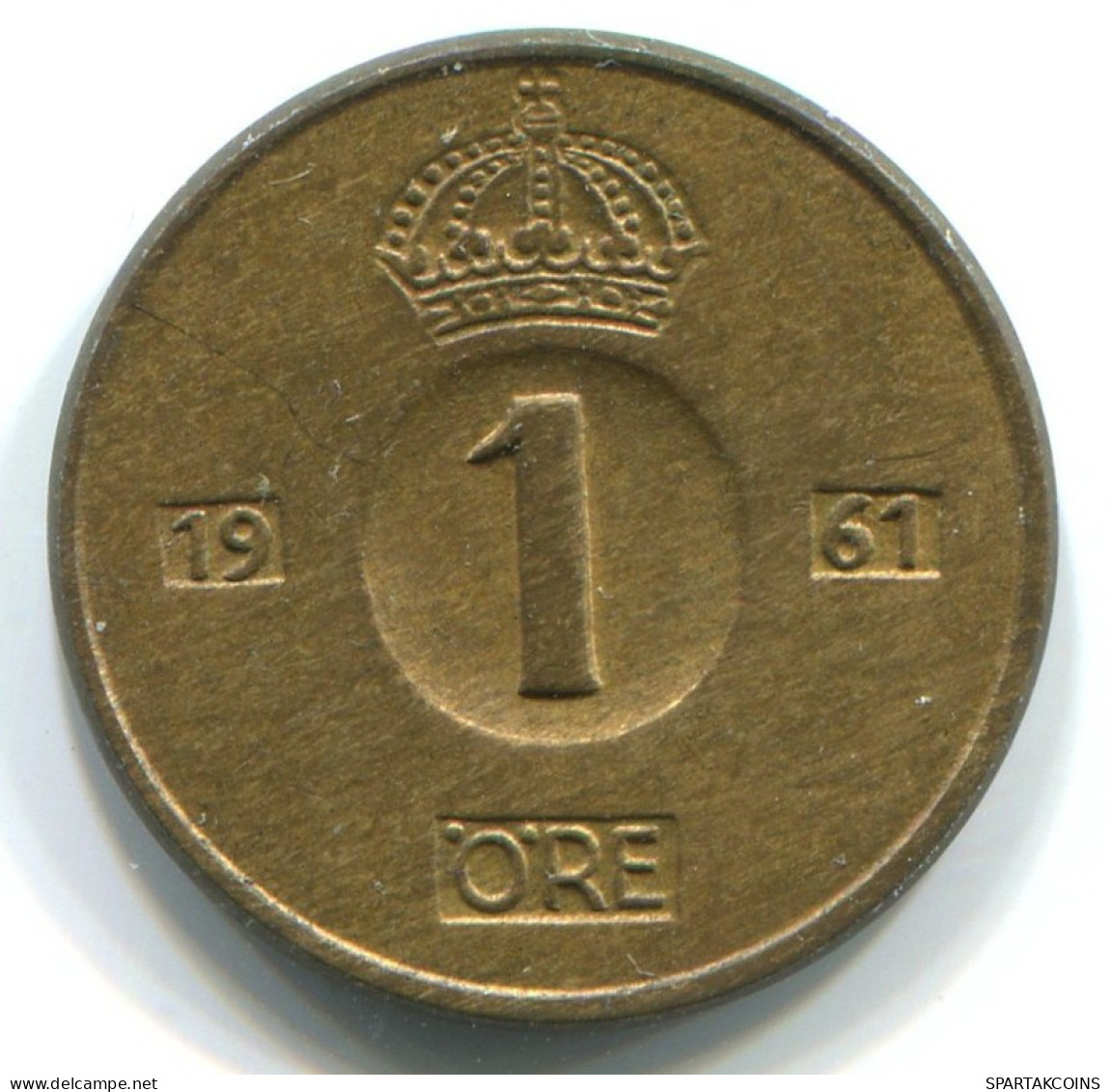 1 ORE 1961 SWEDEN Coin #WW1106.U.A - Zweden