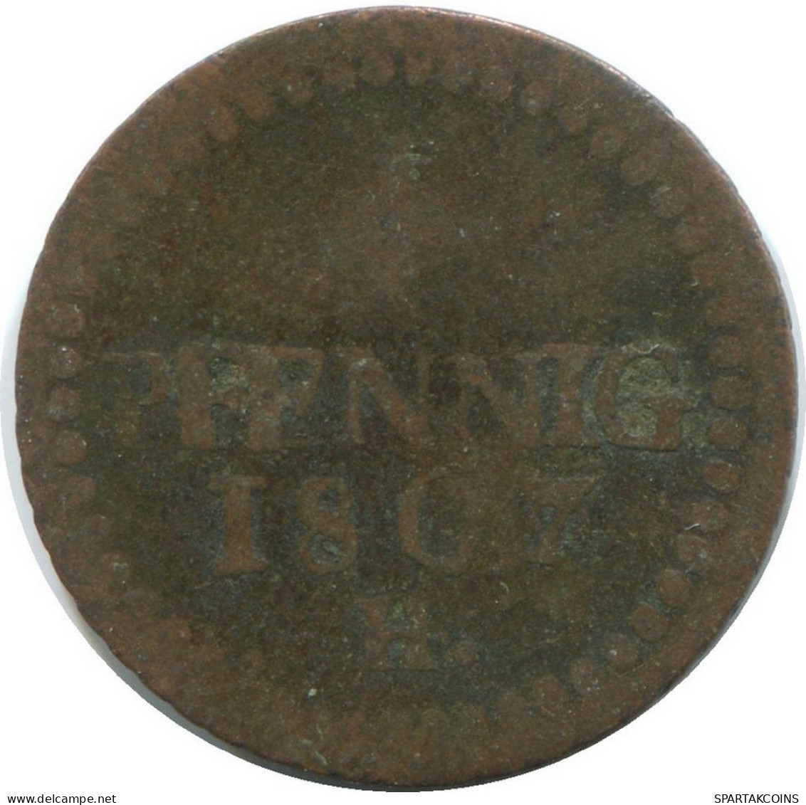 SAXONY 1 PFENNIG 1807 H Dresden Mint German States #DE10660.16.U.A - Andere & Zonder Classificatie